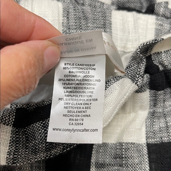 Corey Lynn Calter Off Shoulder Gingham Dress L | Anthropologie Linen Blend Dress - Picture 7 of 8